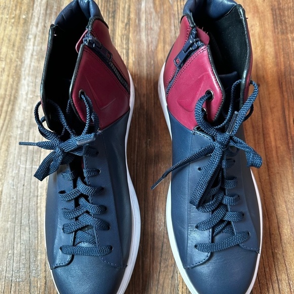 Under Armour Shoes - Under Armour Women Navy and Burgundy High-Top Sneakers